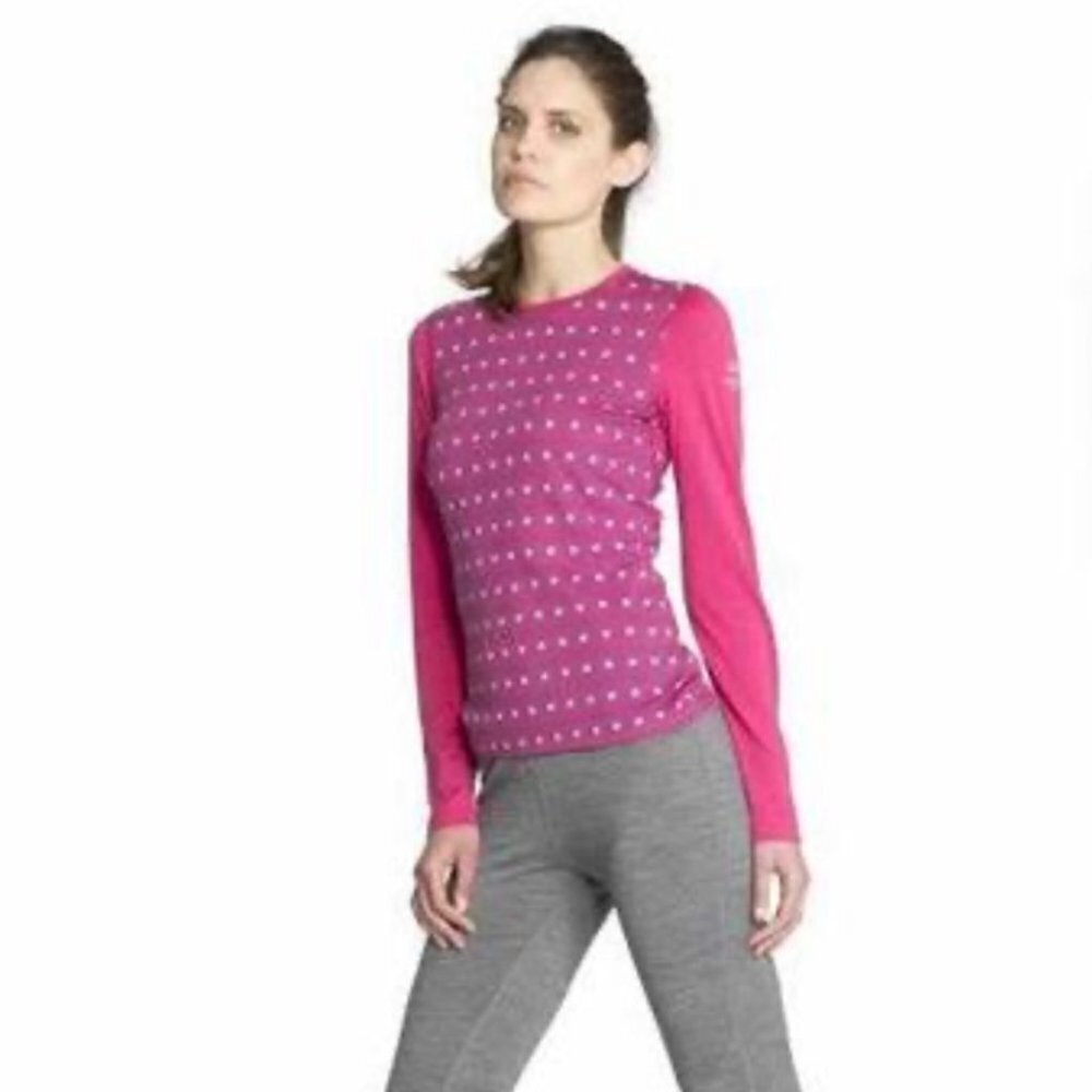 ** ICEBREAKER Merino Bodyfit 200 Base Layer in Oasis Pop Pink Size XS